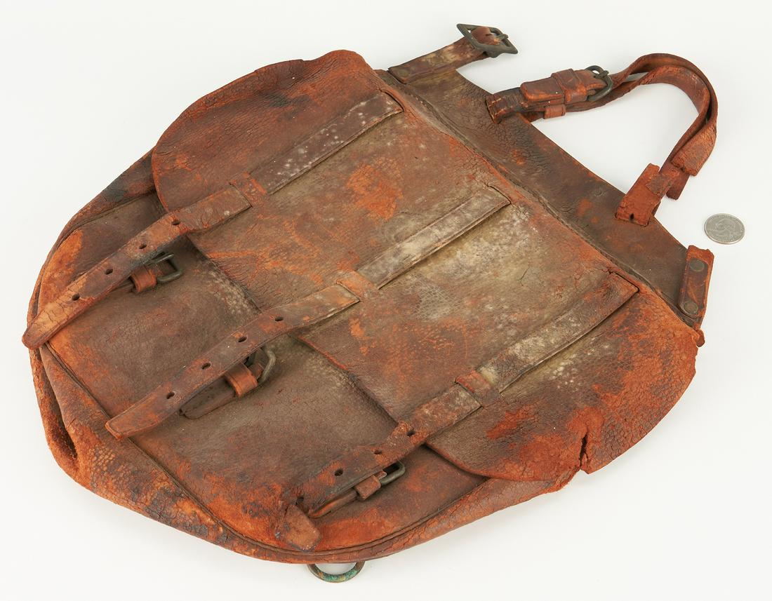 US Union Civil War Leather Haversack (1 of 14)