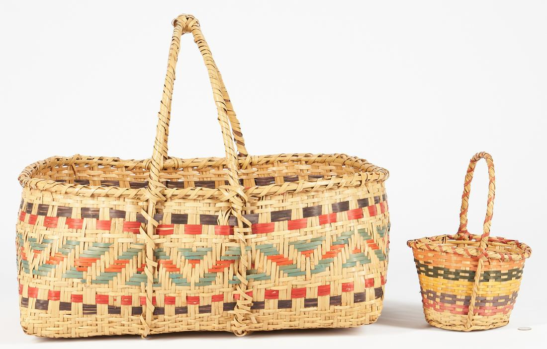 2 Native American Choctaw Rivercane Baskets (1 of 19)