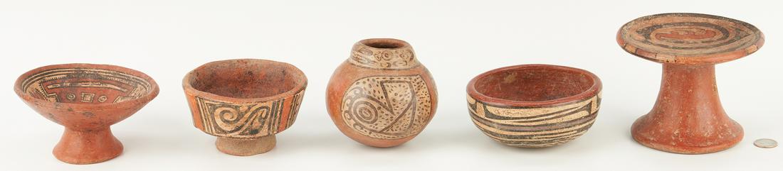 Five (5) Pre-Columbian Panamanian Cocle Pottery Vessels (1 of 20)