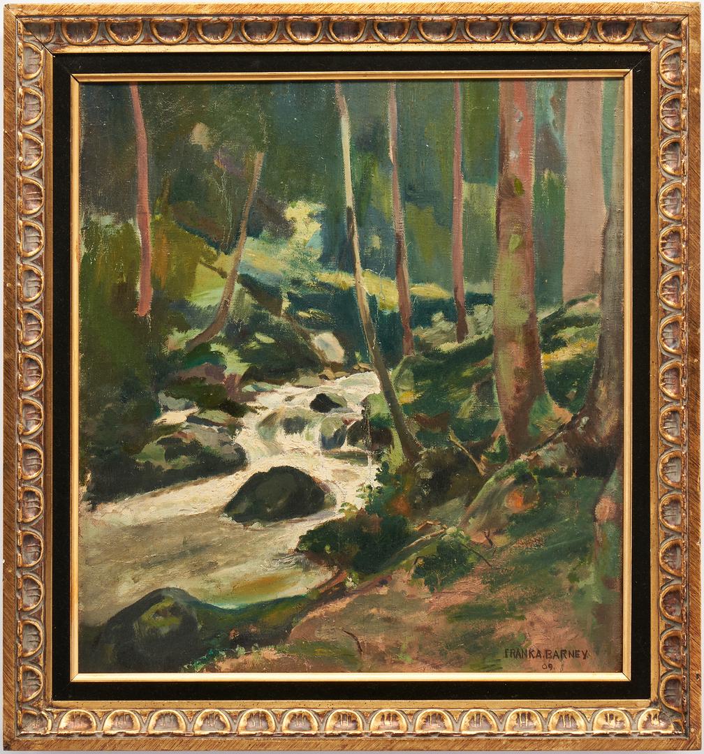 Frank Barney O/C Painting, Waterfall Scene (1 of 9)