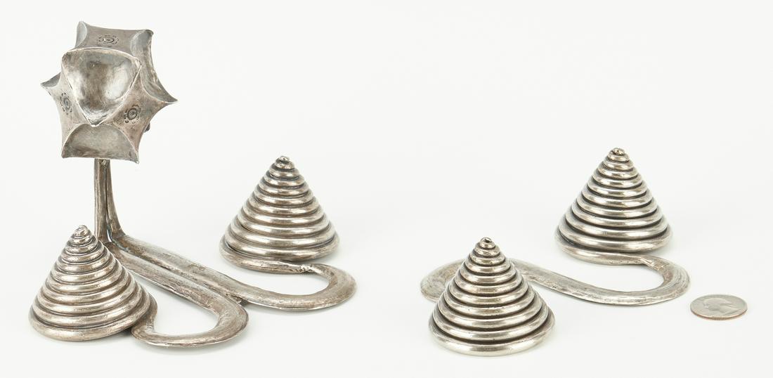 2 Silver Chinese Tribal Apron Counter Weights (1 of 12)