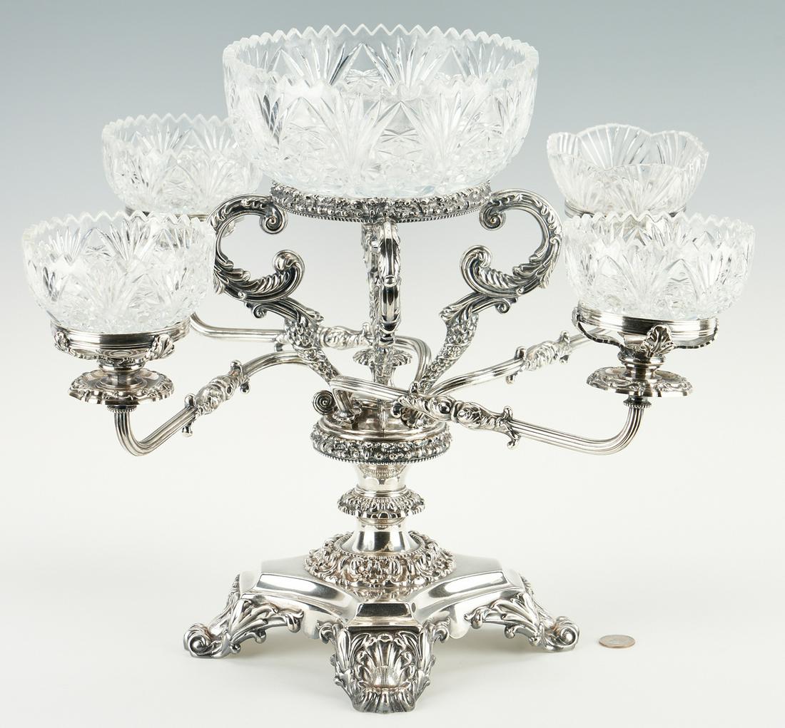 English Silverplated Epergne, Walker, Hall & Co. (1 of 18)