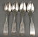 61: Coin silver spoons, J. Draper, KY, OH or DE.