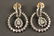 145: Pair 14K White Gold & Diamond Drop Earrings