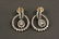 145: Pair 14K White Gold & Diamond Drop Earrings - 4