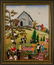 332: Maurice Cook folk art painting, Birthday Party