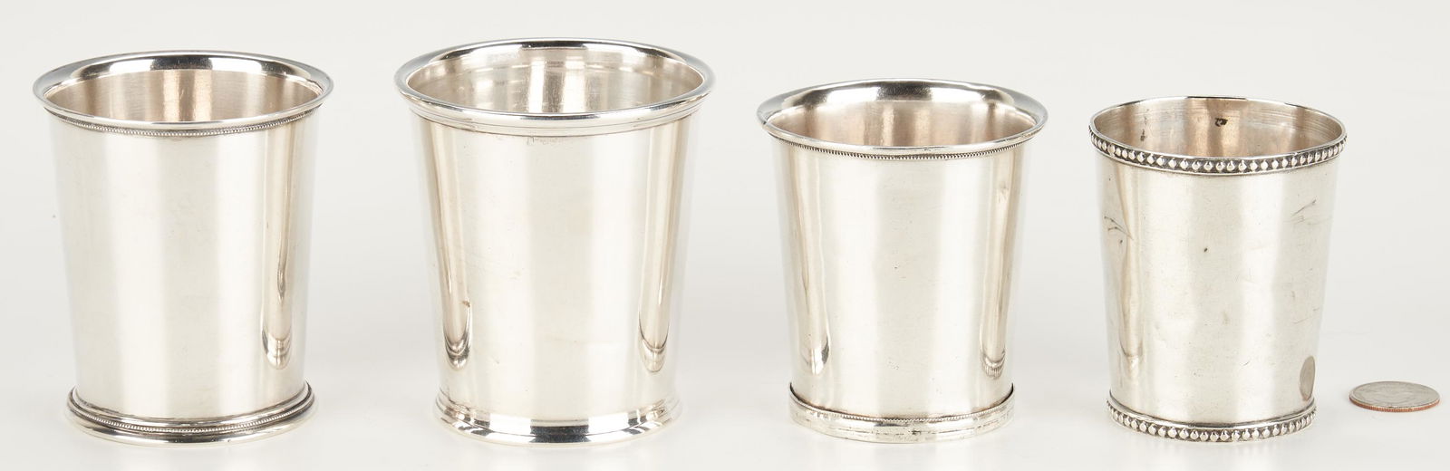 4 Coin Silver Juleps marked Kendrick, Louisville KY (1 of 12)