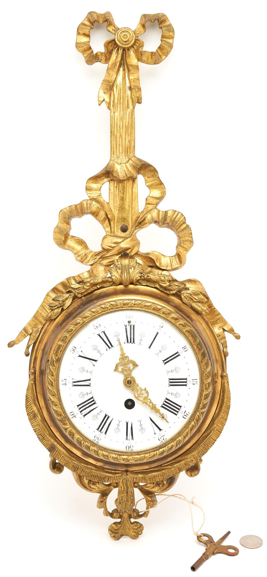 Louis XVI Style Gilt Bronze Cartel Clock (1 of 14)
