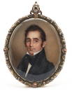 Anna Peale Signed Miniature Portrait of a Gentleman,