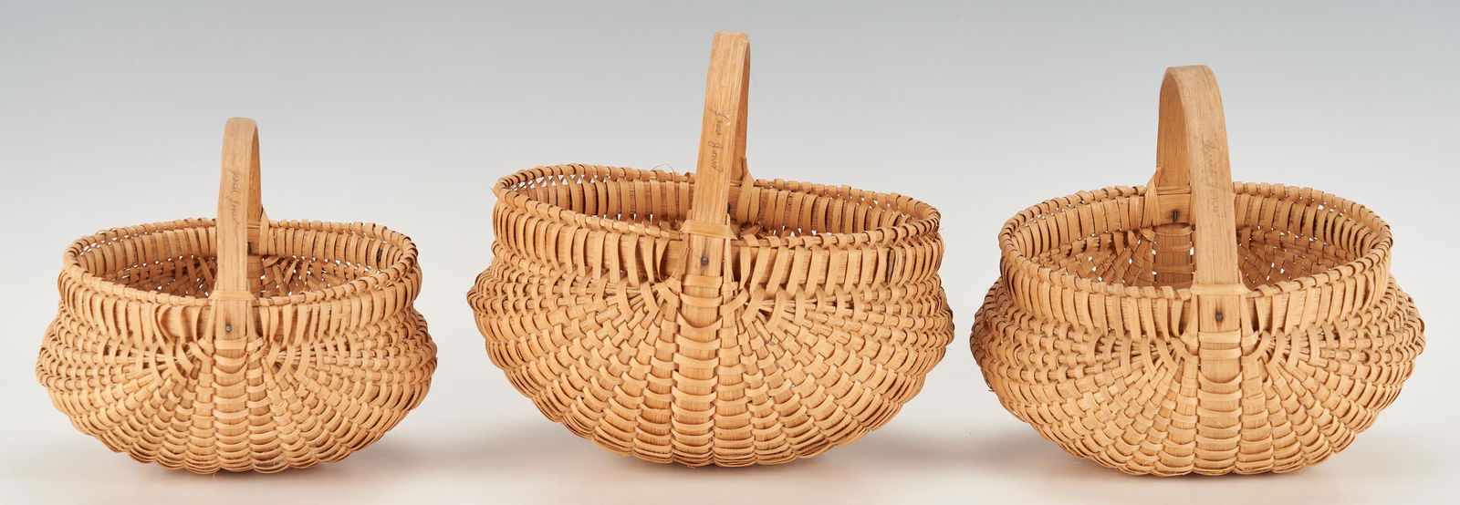 3 Small Scott County, VA Jesse Jones Baskets, Signed (1 of 8)