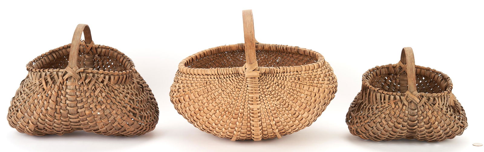 3 Early Southern Split Oak Baskets (1 of 6)