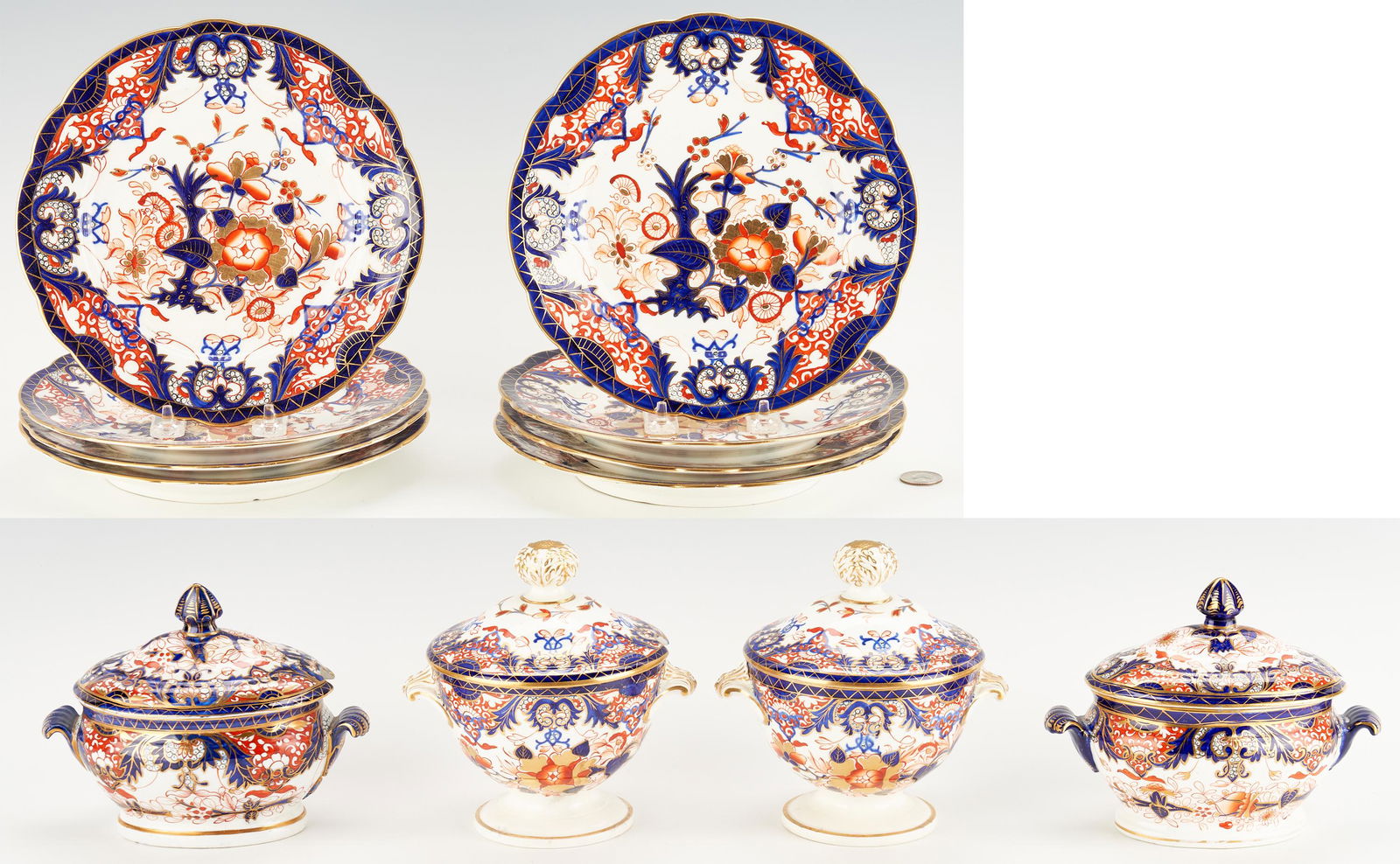 12 Royal Crown Derby King's Pattern Table Items (1 of 13)