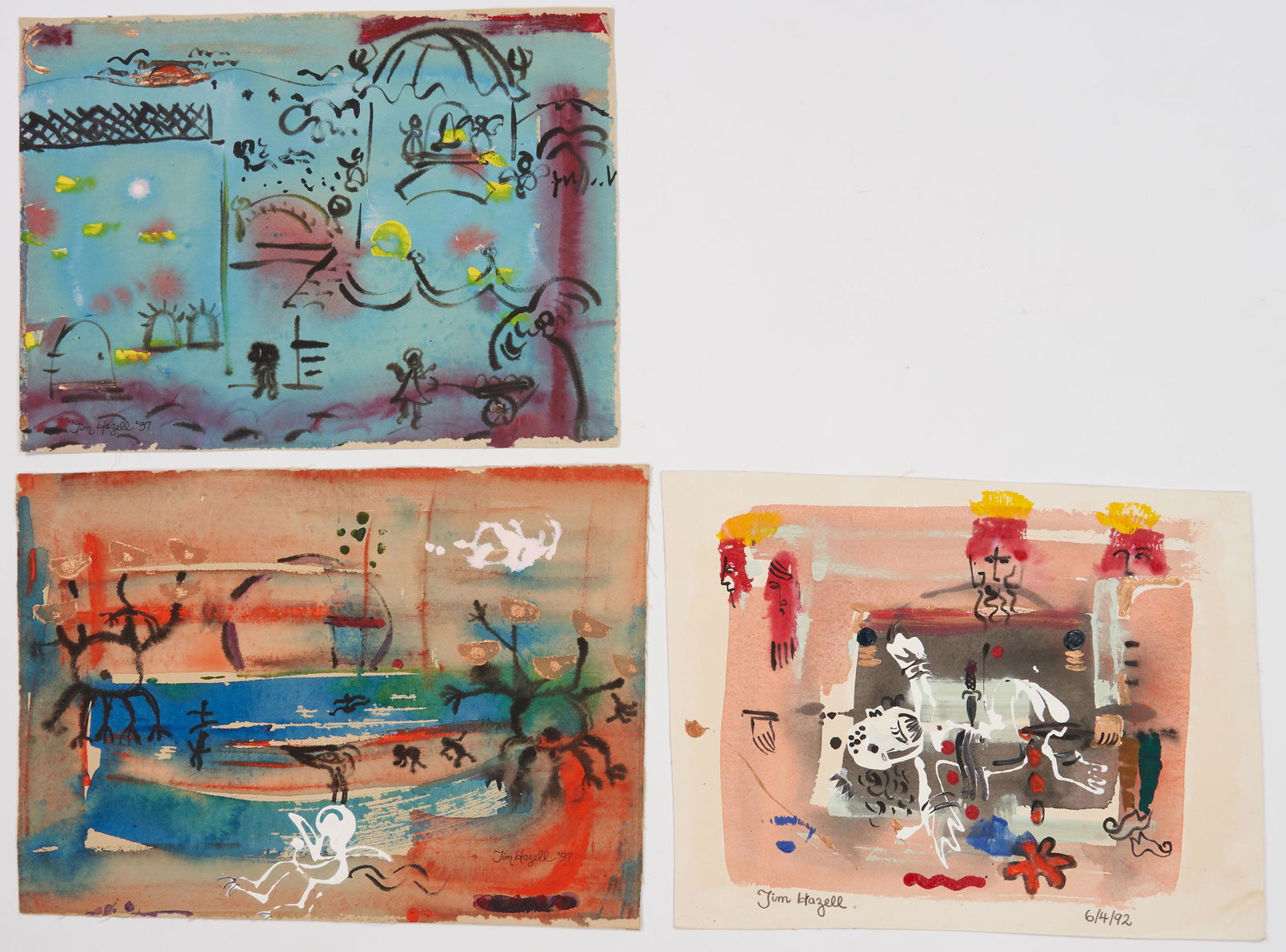 3 Tim Hazell Abstract Paintings on Canvas (1 of 20)