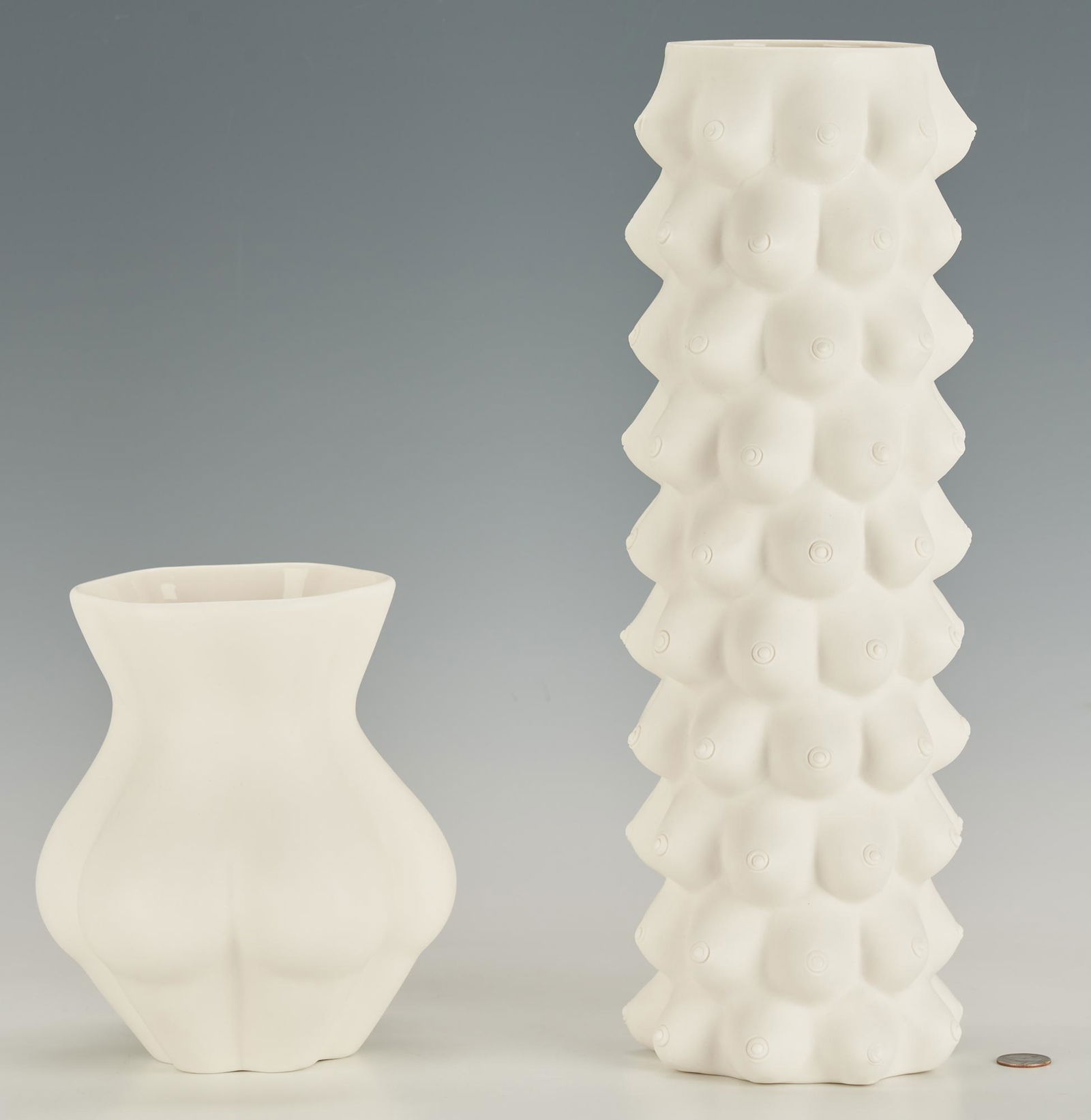 2 Jonathan Adler White Ceramic Vases (1 of 8)