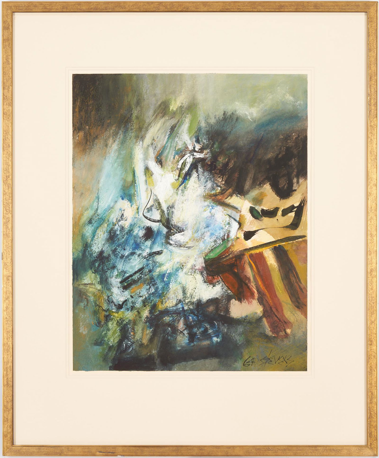 Walter Hollis Stevens TN Abstract Watercolor, Storm (1 of 6)