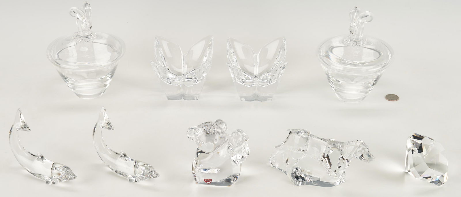 9 Pcs. Cut Crystal, Incl. Steuben, Baccarat, & Orrefors (1 of 14)