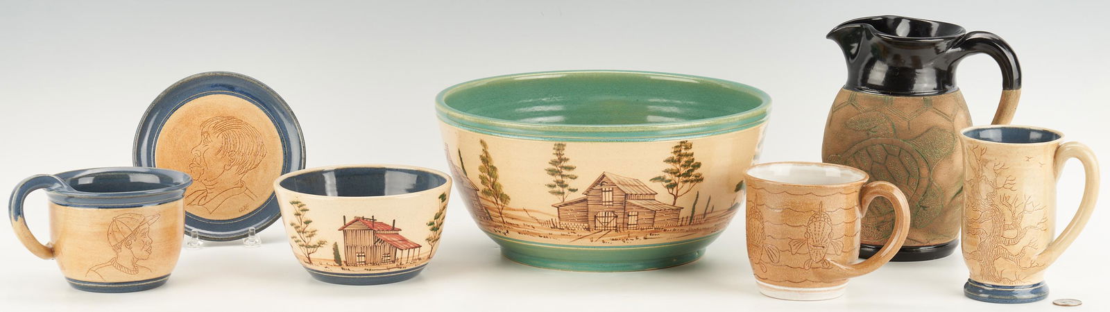 7 Winton & Rosa Eugene Cowpens, SC Pottery Items (1 of 11)