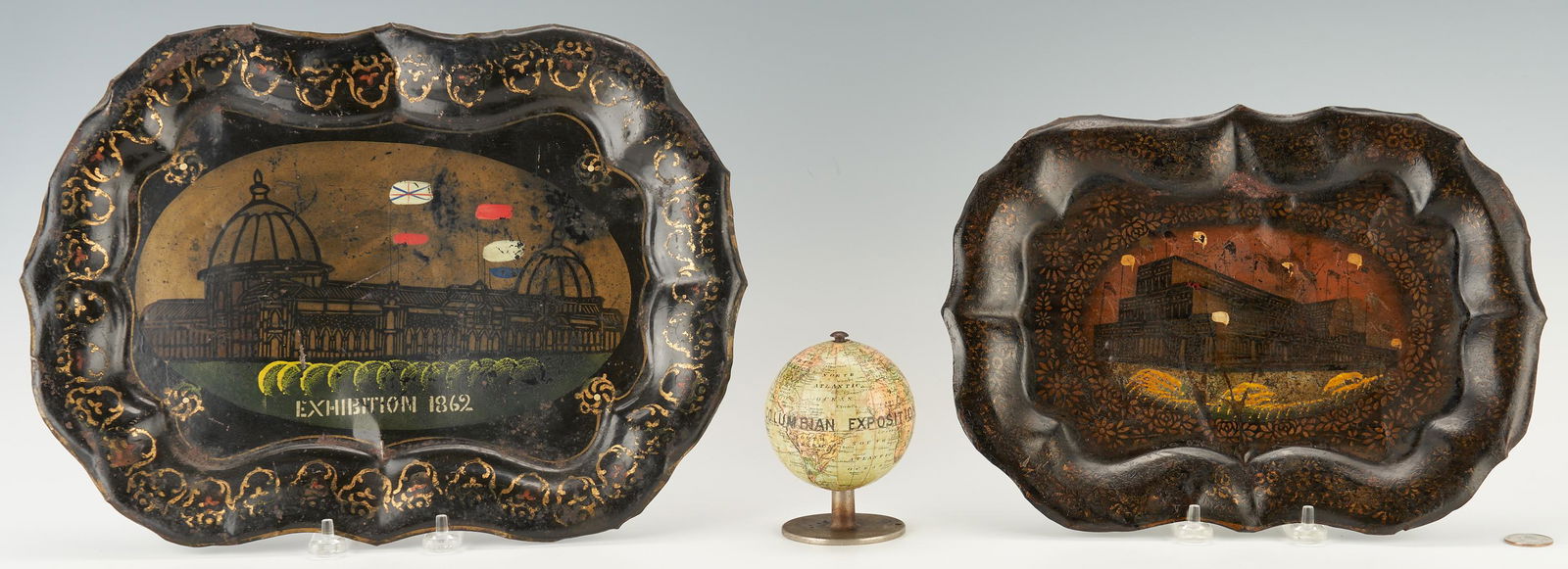3 World's Fair Exhibition Souvenir Items inc. Globe, (1 of 11)