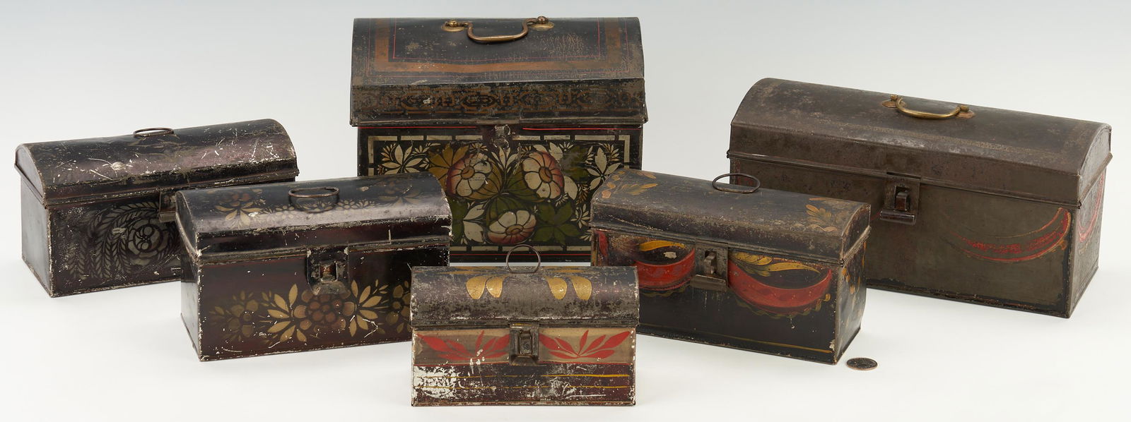 6 Toleware Domed Top Boxes (1 of 11)