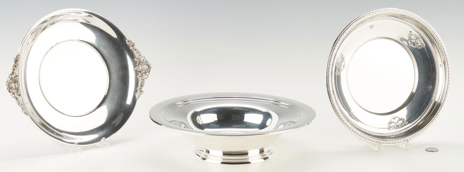 3 Sterling Bowls incl. Fisher, Gorham, Quaker (1 of 10)