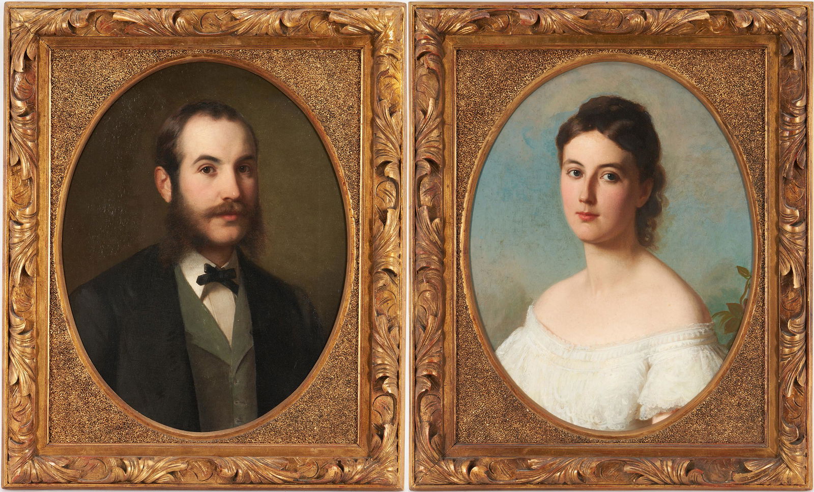 Pr. Continental School 19th Cent. Portraits of Lady & (1 of 20)