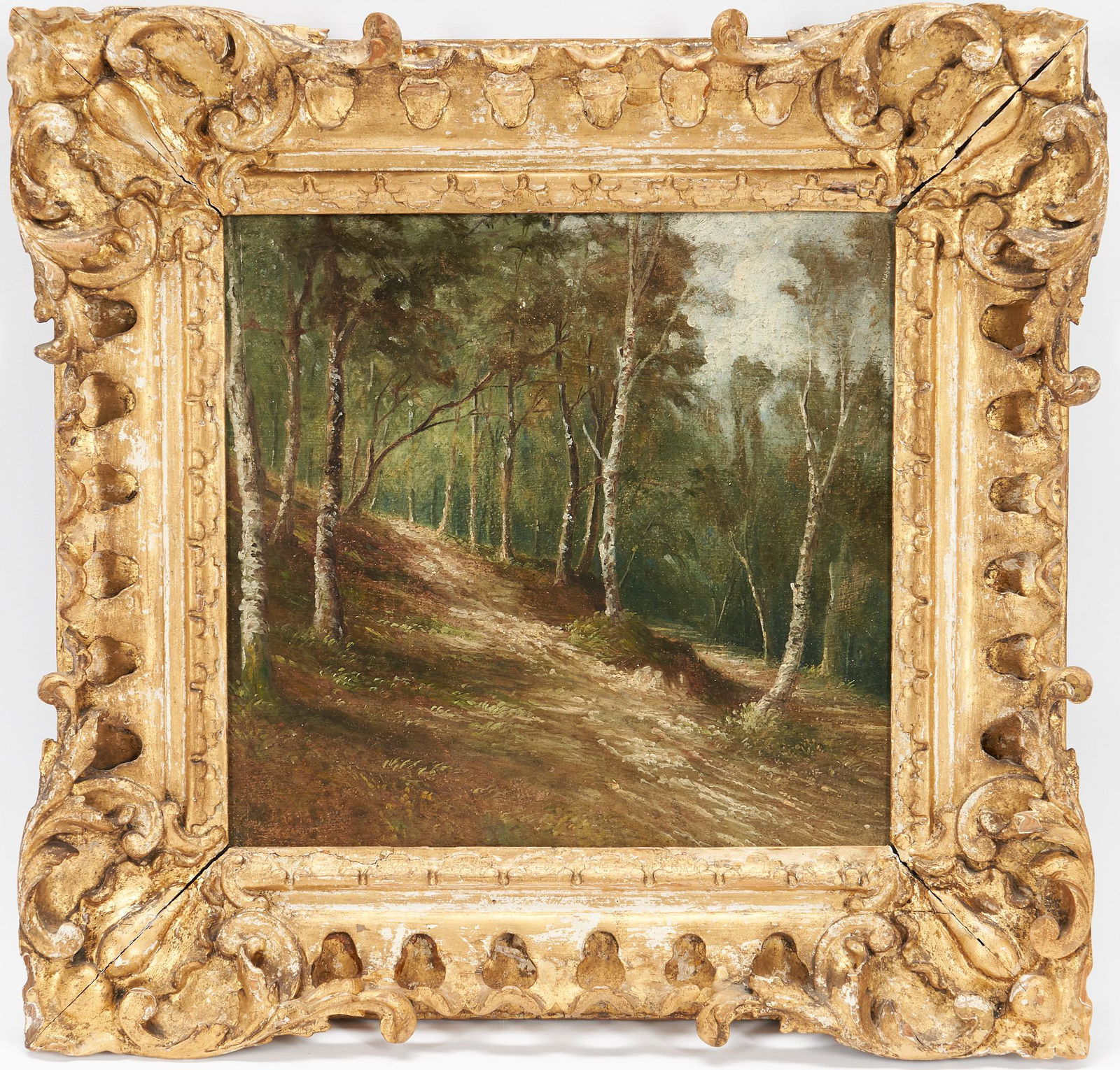 English School 19th Cent. O/B Painting, Forest Scene (1 of 9)