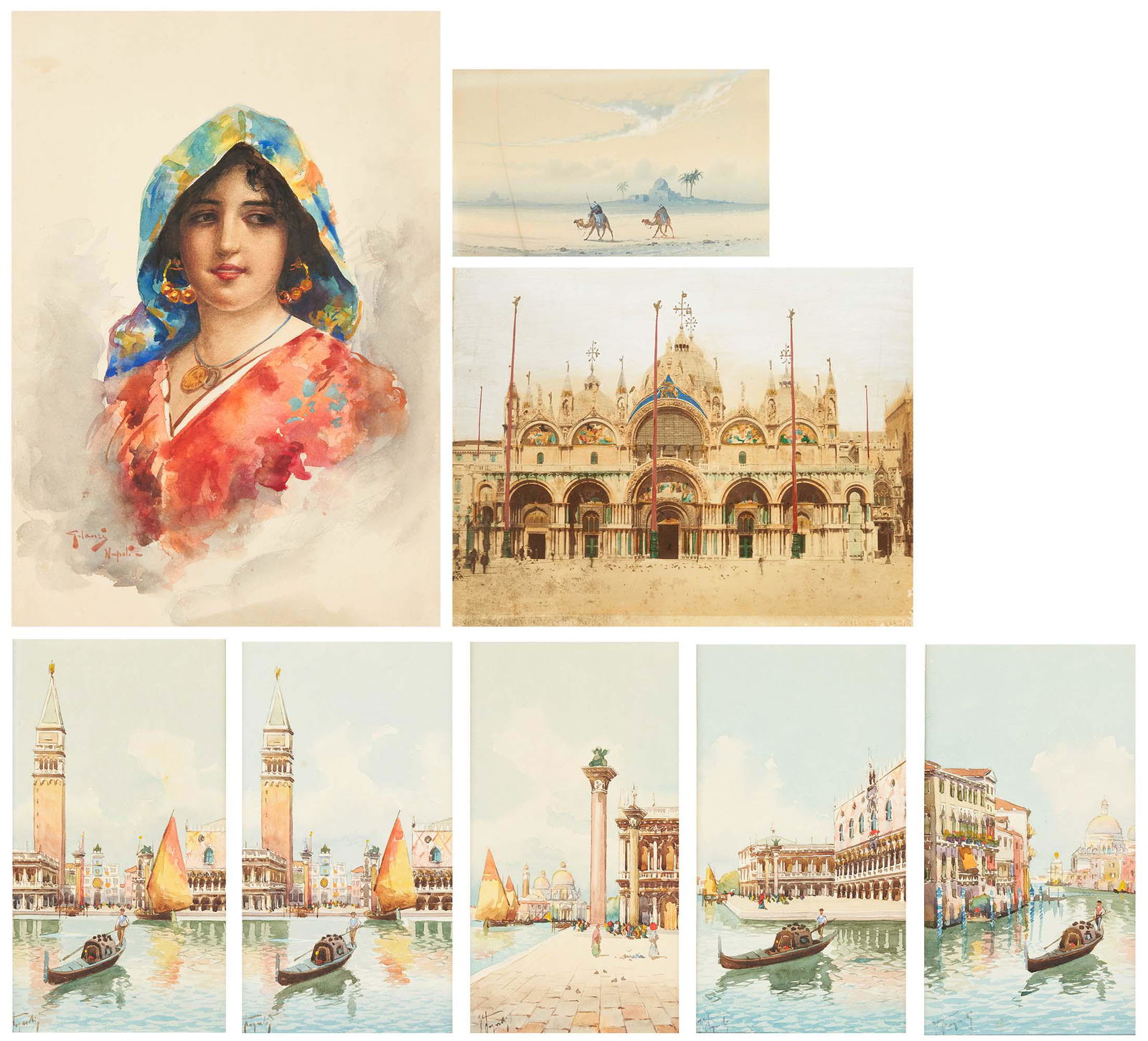 8 Grand Tour Souvenir Artworks, incl. Paolo Salviati (1 of 20)