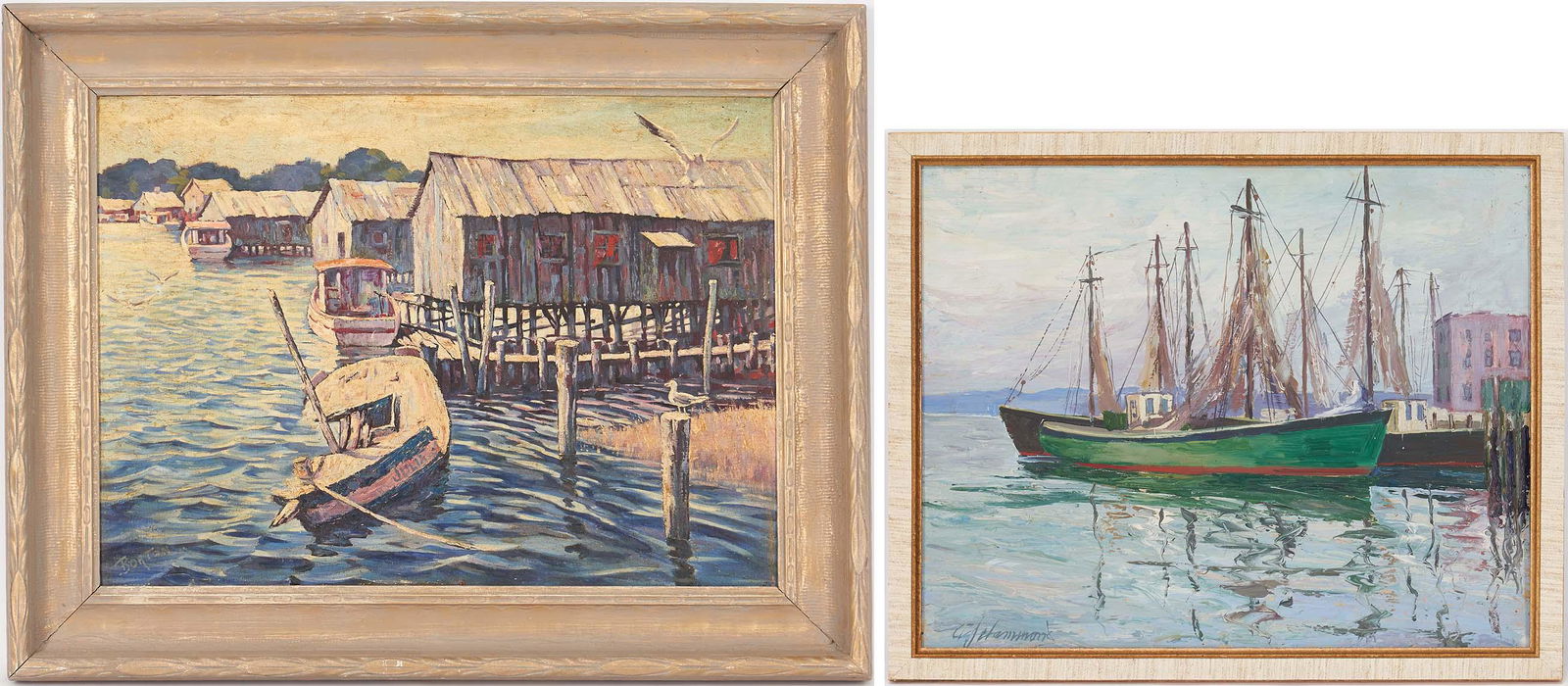 2 Harbor Scenes: Arthur Hammond & Robert Borton, (1 of 16)