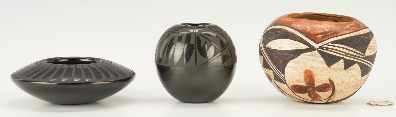 3 Pcs. Native American Southwest Pottery, incl. Marvin (1 of 12)