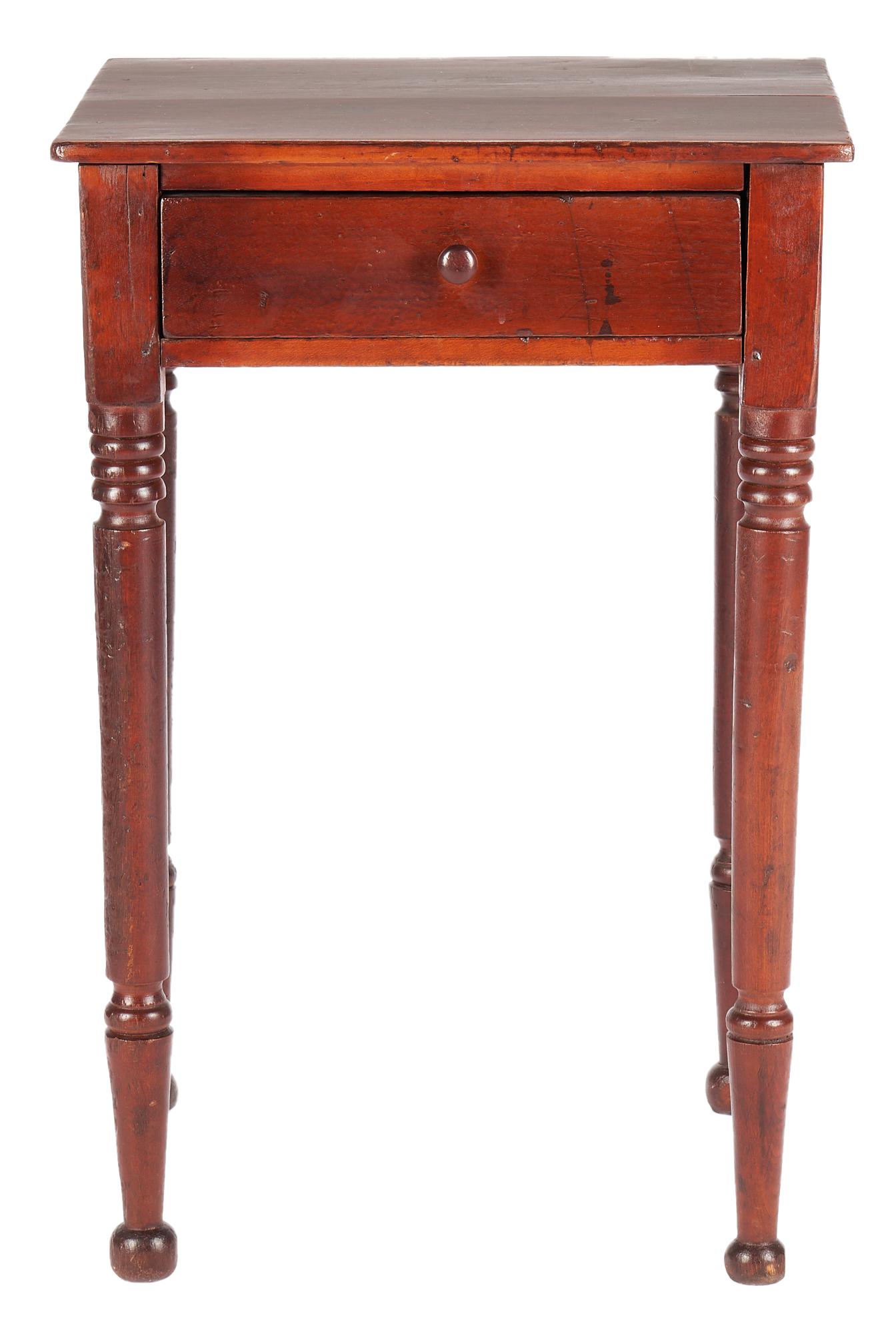 Southern Cherry 1-Drawer Stand w/ Red Wash (1 of 20)