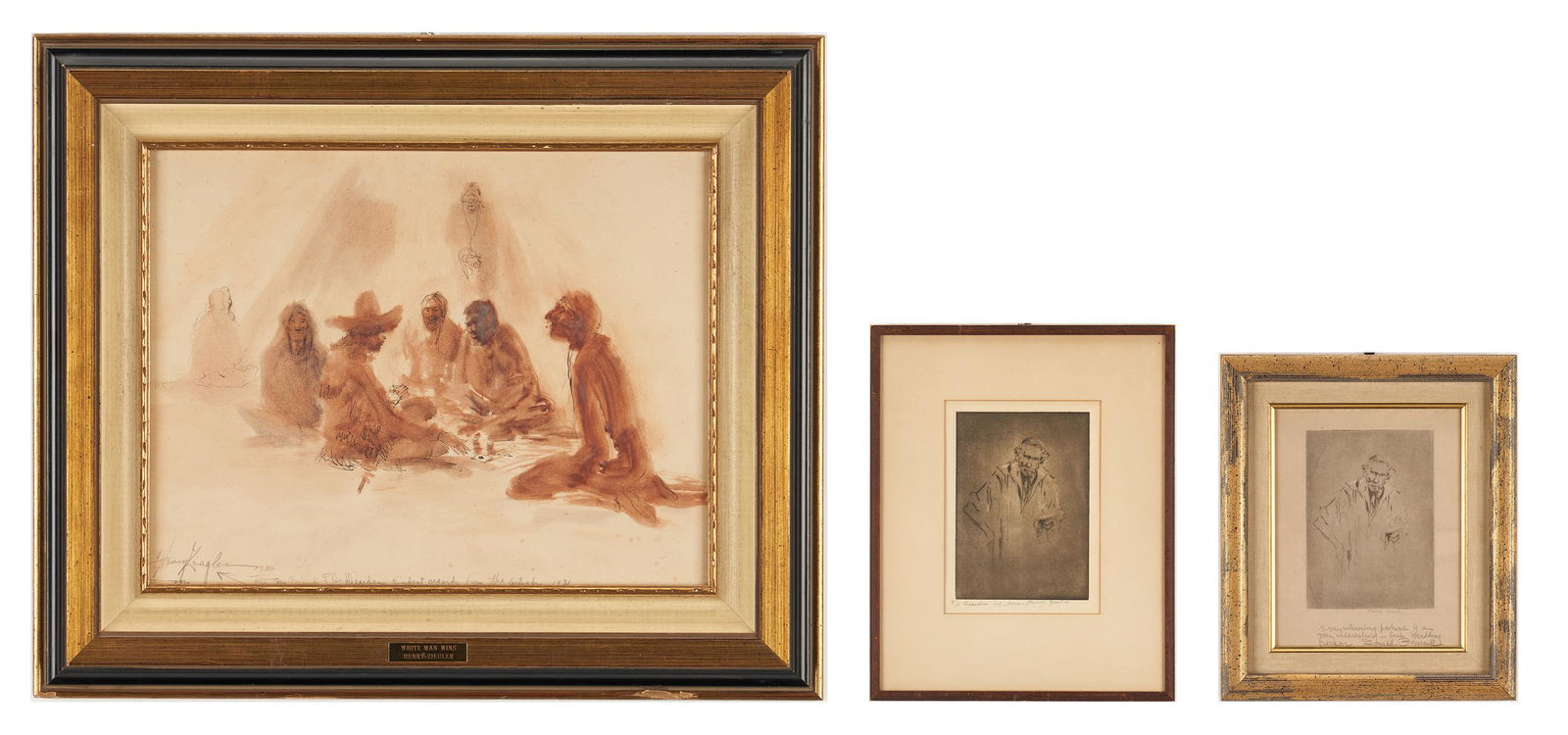 3 Henry Ziegler Works incl. Pennell Portraits & Western (1 of 20)