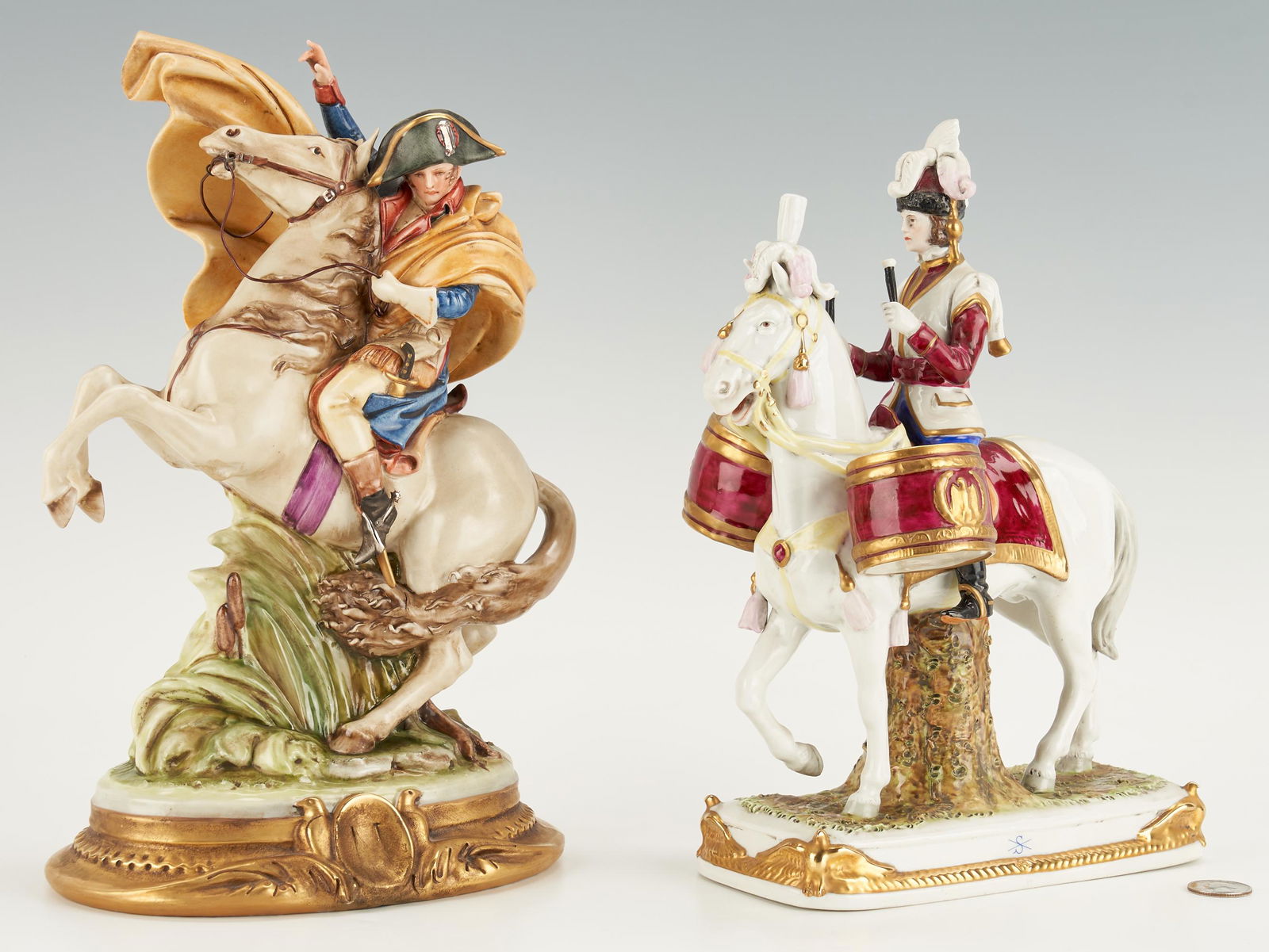 2 European Porcelain Equestrian Figures, incl. (1 of 10)