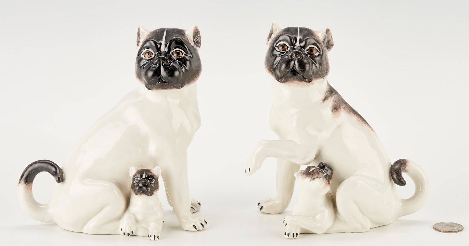 Pair of Chelsea House Porcelain Pug Figurines (1 of 7)