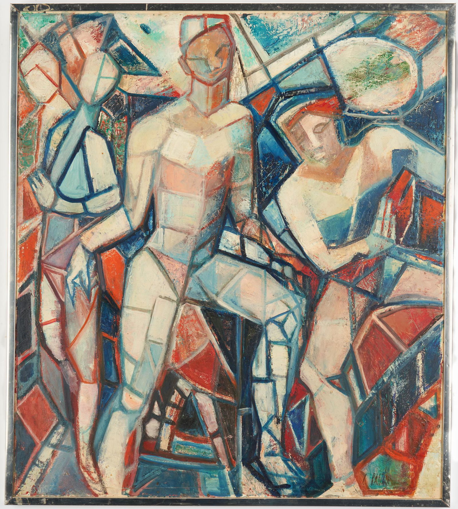 C. Bastian O/C Painting, Cubist Human Figures (1 of 11)
