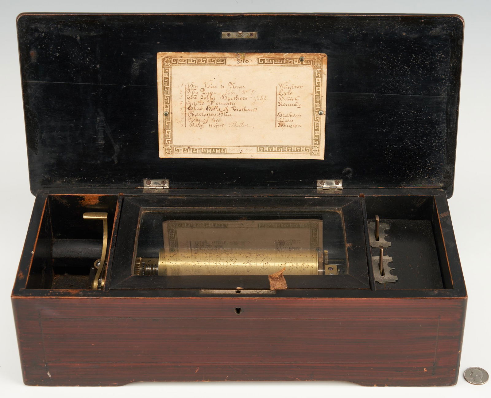 19th Century Swiss 8 Tune Tabletop Music Box (1 of 8)