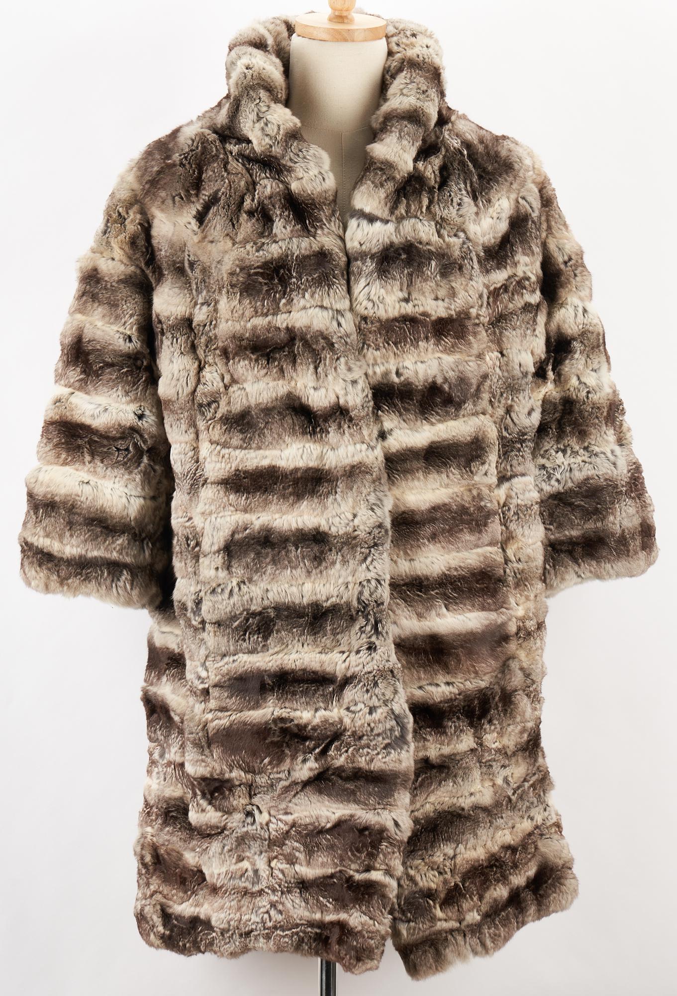 Ladies Full Length Chinchilla Fur Coat (1 of 11)