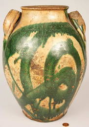 231: East Tennessee Redware Jar, C.A. Haun