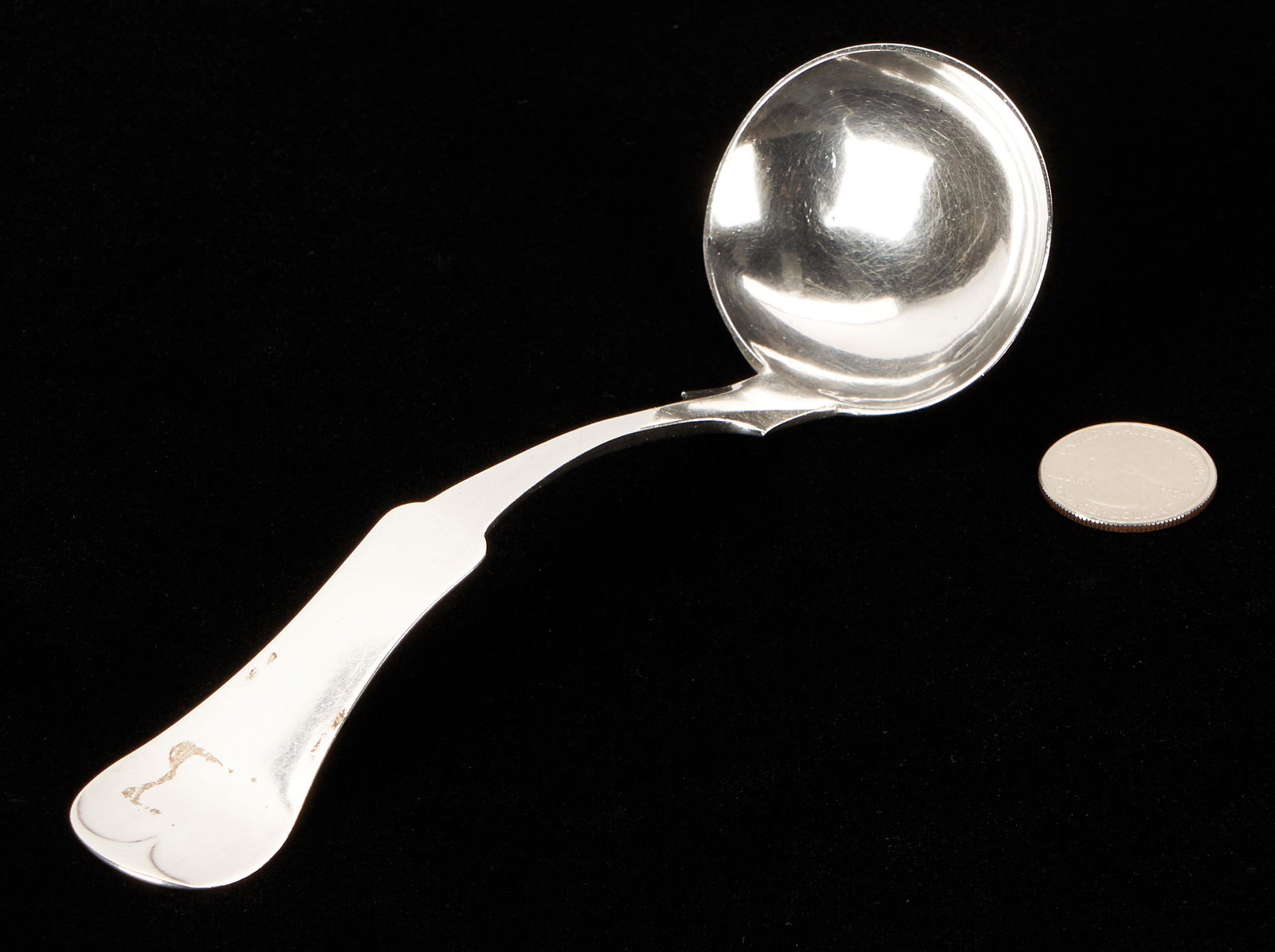 Harrodsburg KY Coin Silver Gravy Ladle (1 of 5)