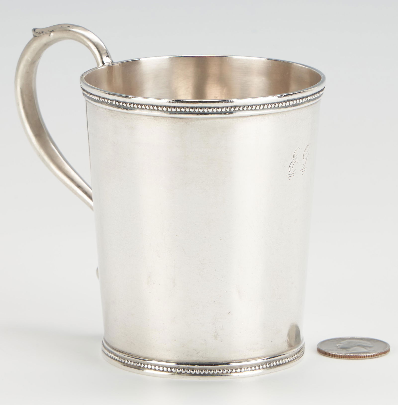 Agricultural Coin Silver Cup, Illinois 1855 (1 of 9)