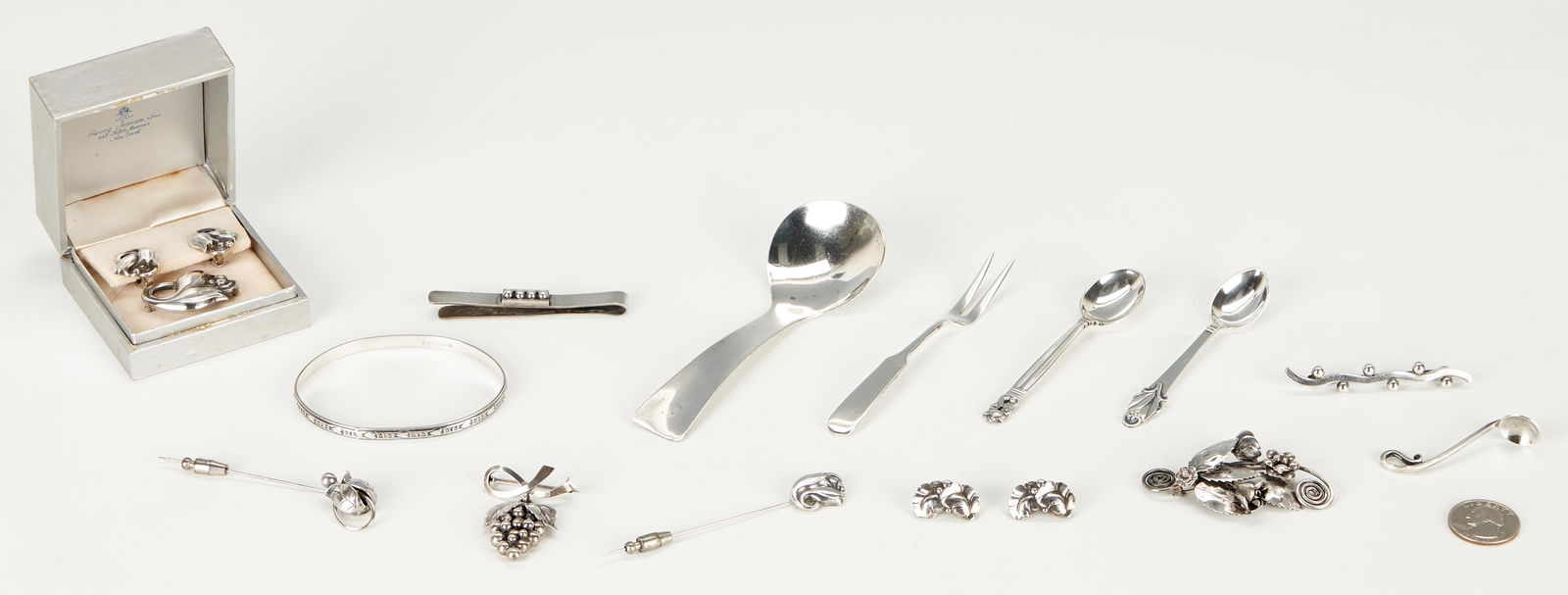 15 Sterling Silver Items, mostly Danish, incl. Jensen (1 of 16)