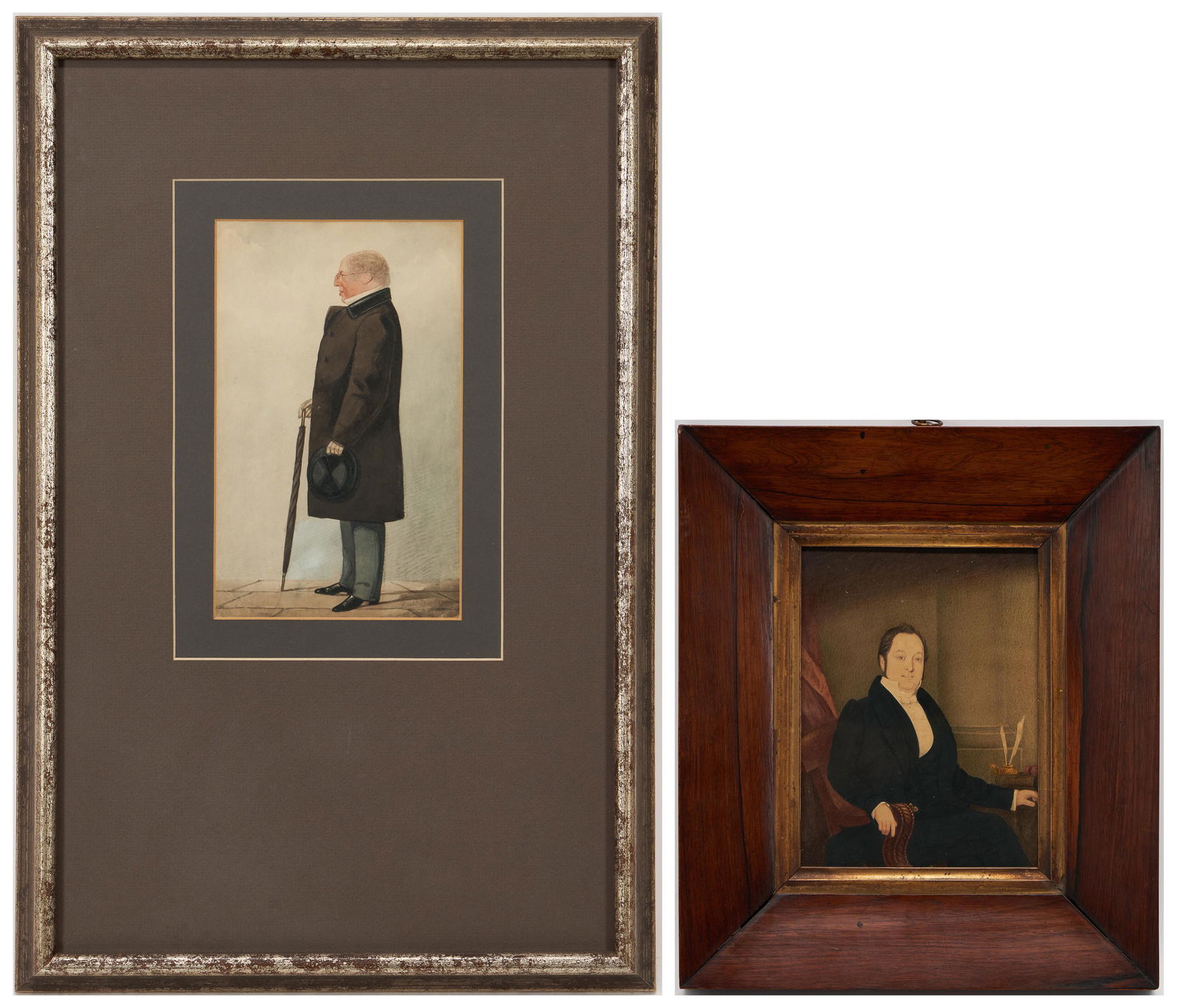 2 Gentleman Watercolor Portraits, incl. Richard Dighton (1 of 14)