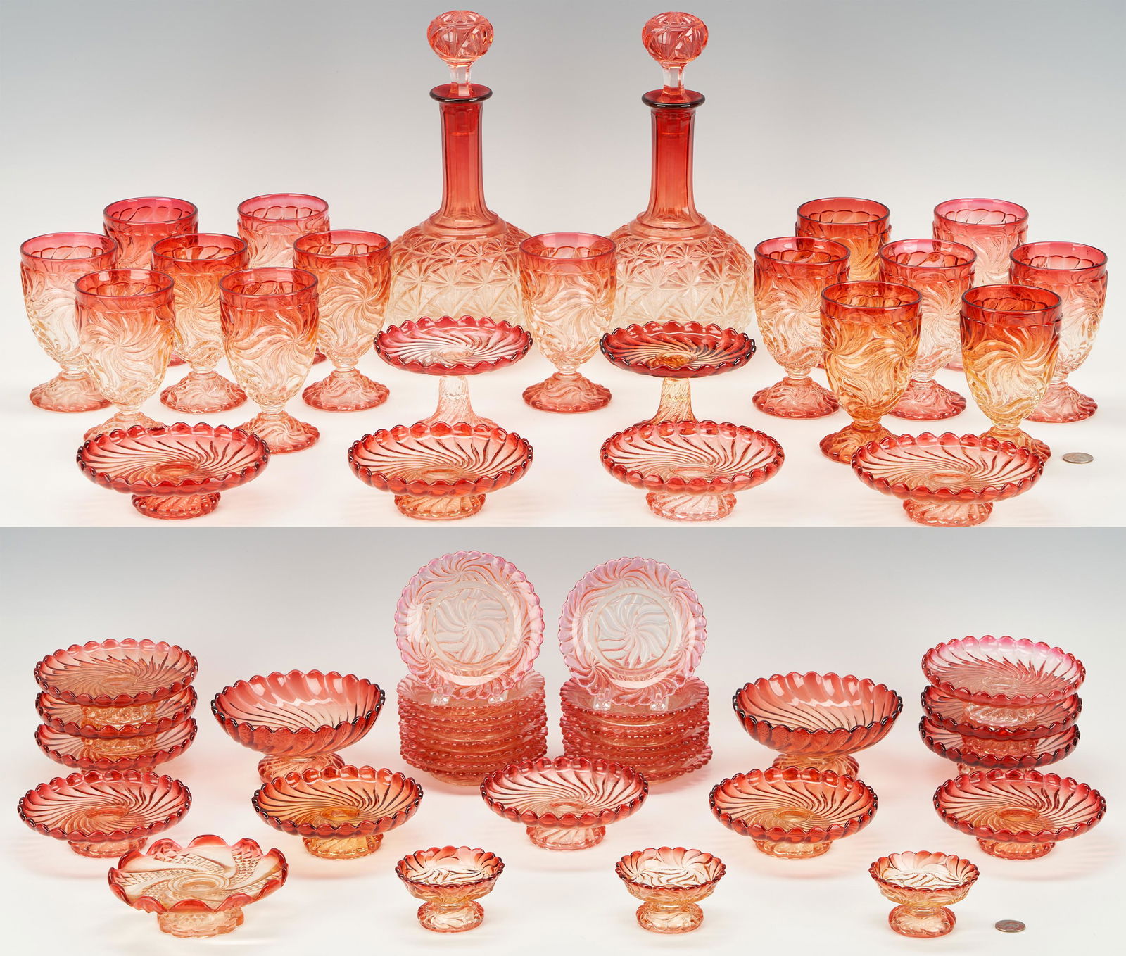 58 Baccarat Rose Tiente Table Items (1 of 20)