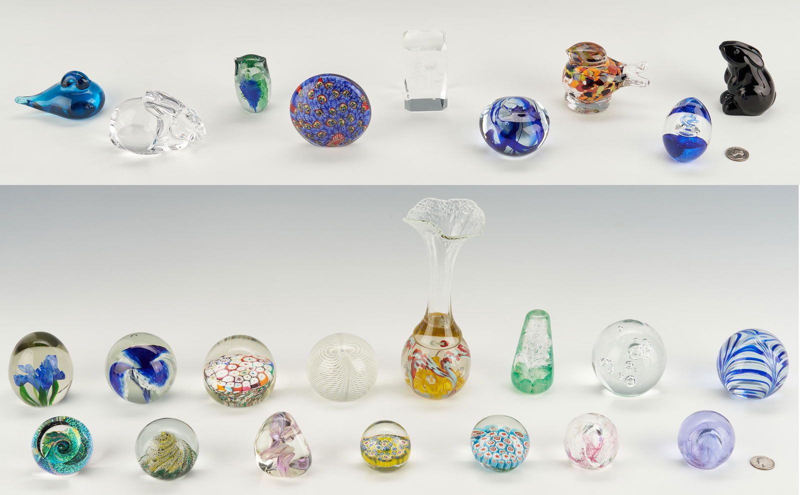 24 Glass Paperweights, incl. Baccarat, Val St. Lambert (1 of 20)