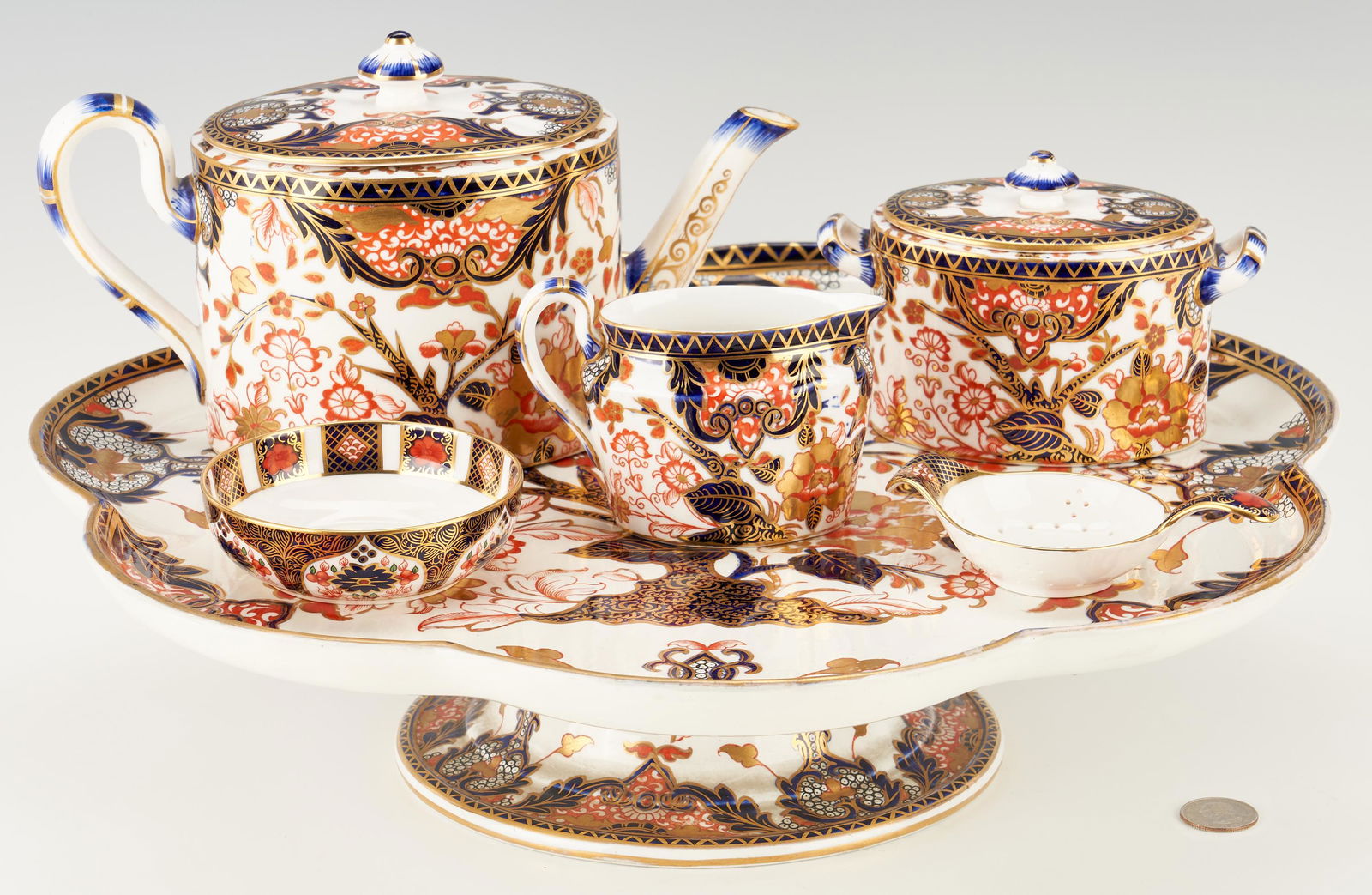 Royal Crown Derby Tea Set and Revolving Stand, "Old (1 of 20)