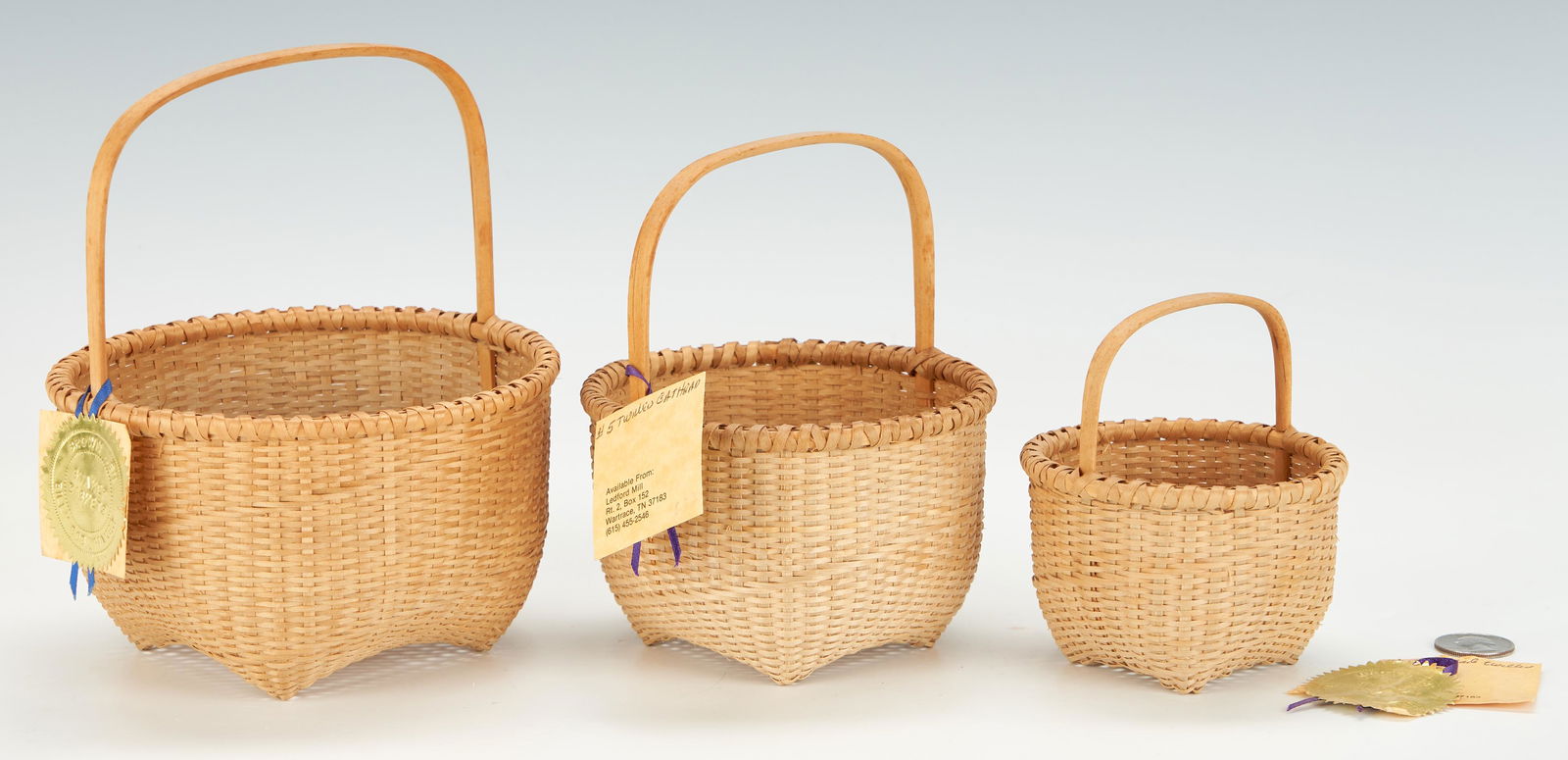 Three (3) TN Shaker Cathead Twill Nesting Baskets (1 of 12)