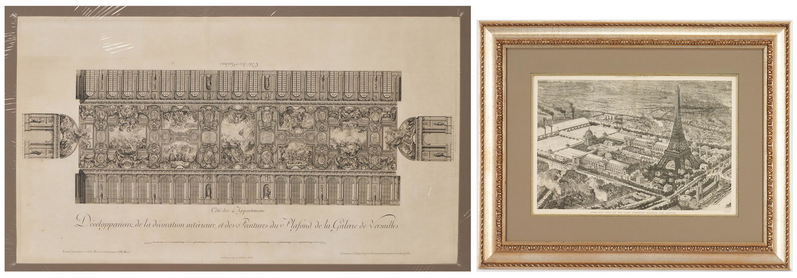 2 French Prints: Le Brun Versailles and Paris (1 of 16)