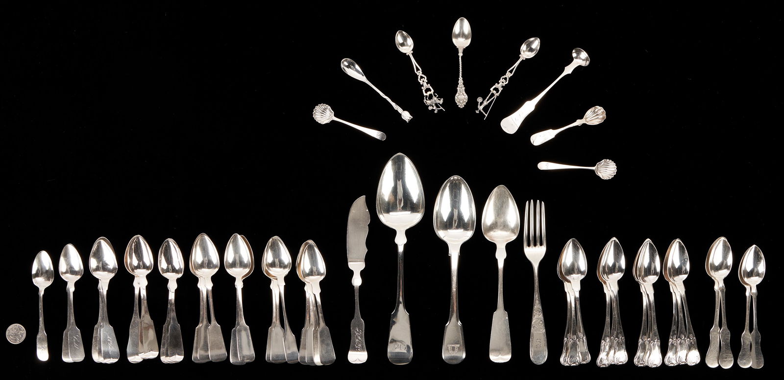 54 Pcs. Assorted Sterling & Coin Silver Flatware (1 of 20)