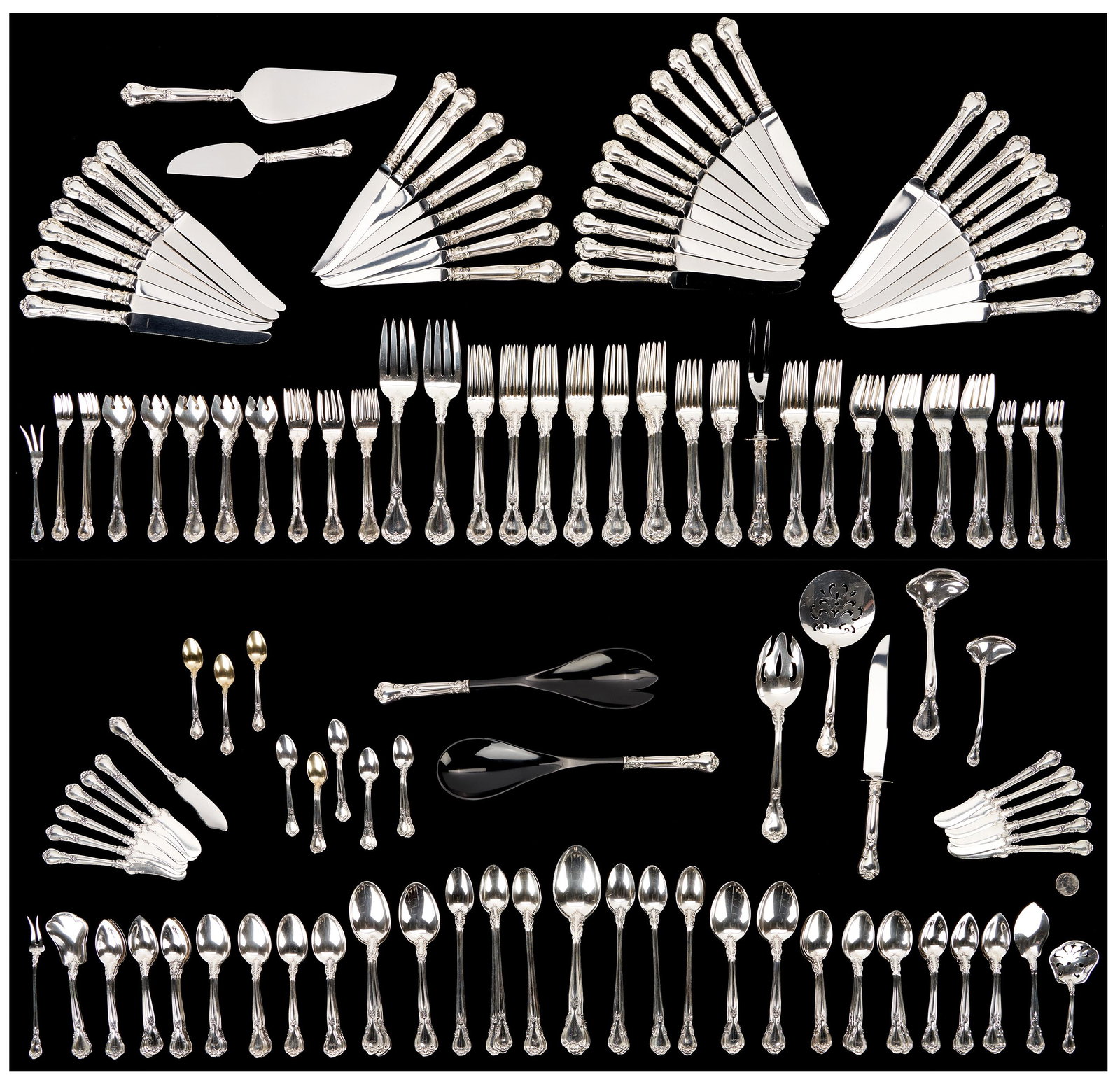 Gorham Chantilly Sterling Flatware Service for 12 (229 (1 of 20)