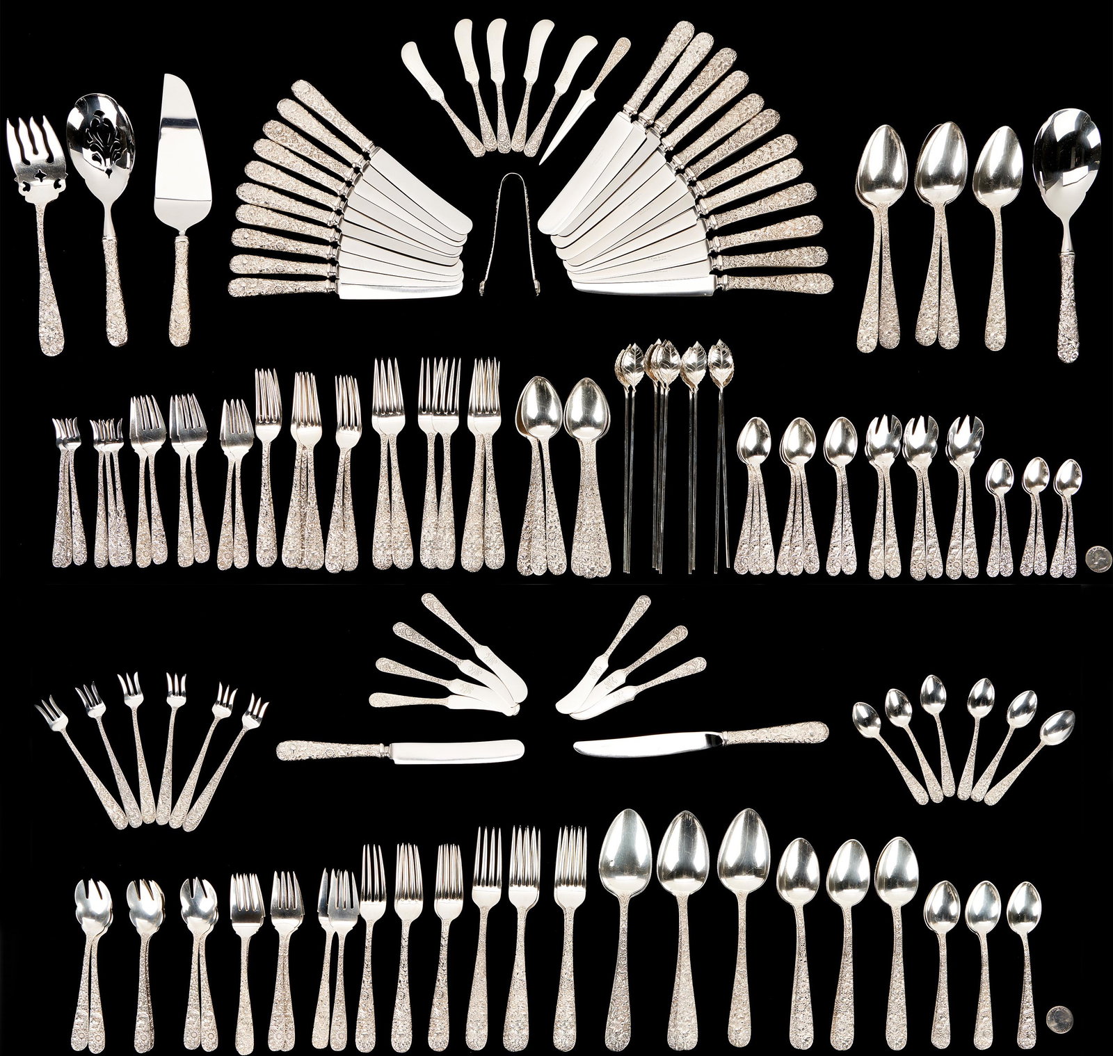 159 Pcs. Assorted Sterling Silver Flatware, Kirk (1 of 15)