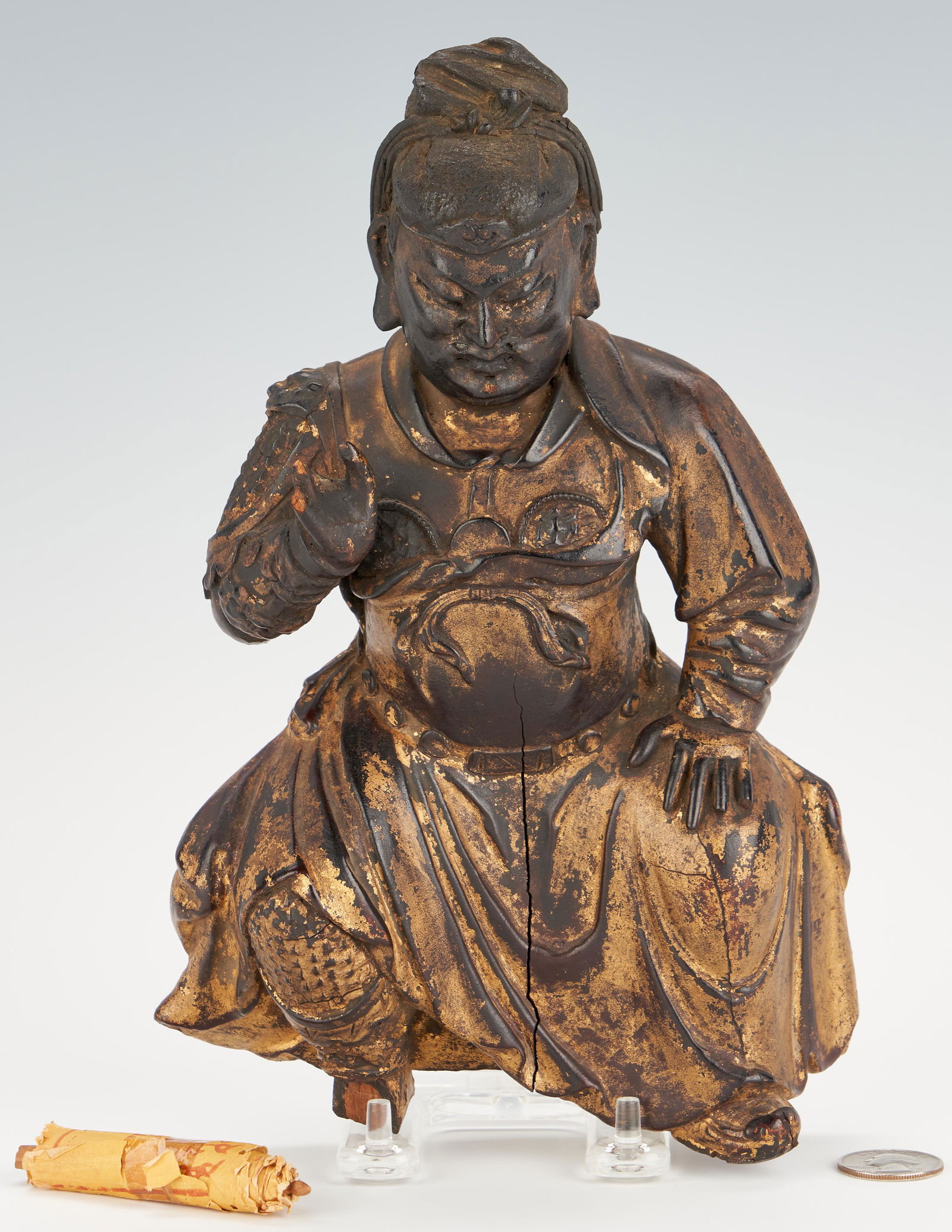 Chinese Gilt Wood Guardian Figure (1 of 16)